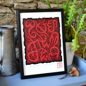 Linocut printing - Simuloiid BLOOD Version 2022 - Limited edition