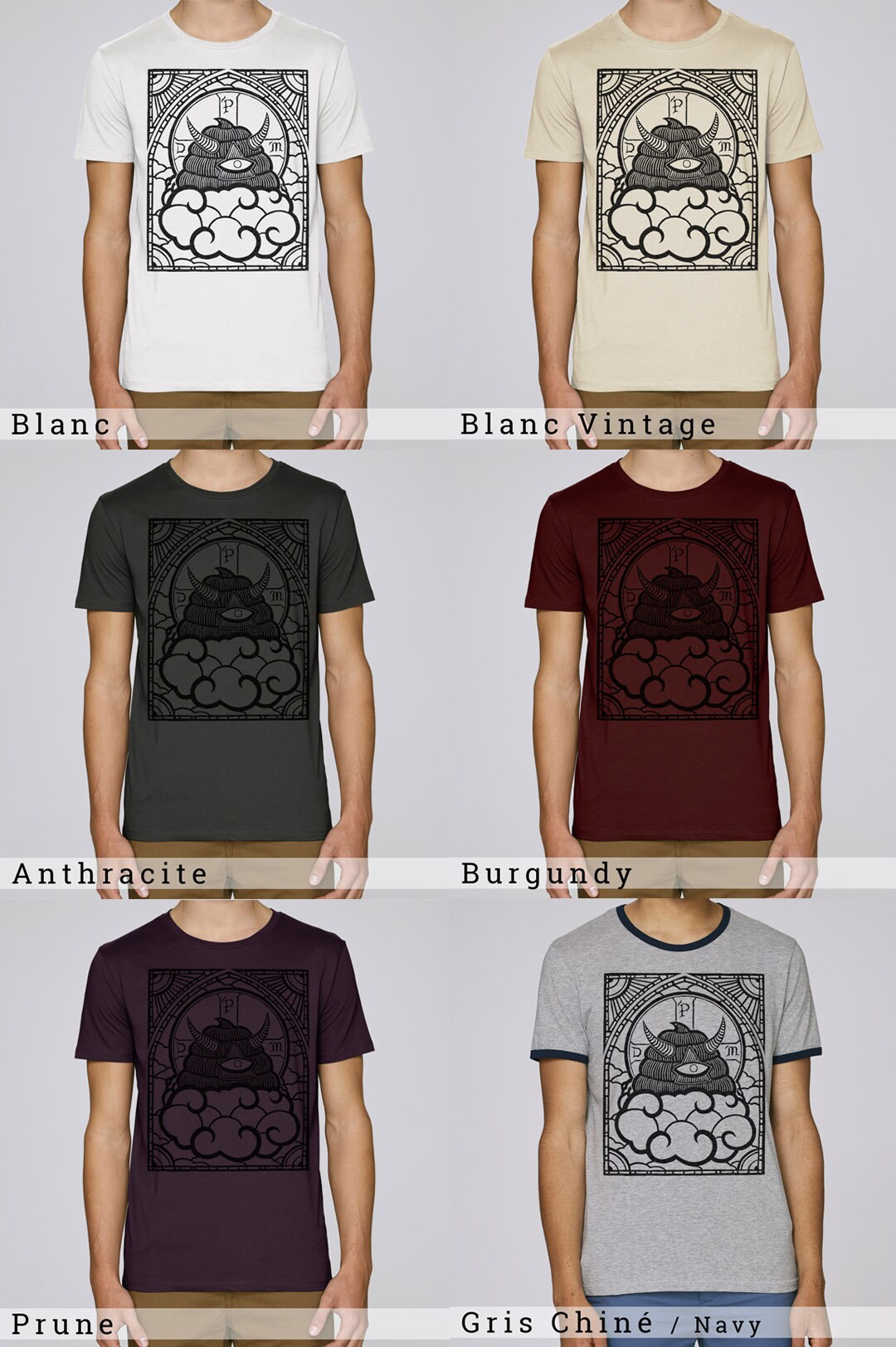 T-shirt FECOIID - Linocut on Organic Cotton - Limited and