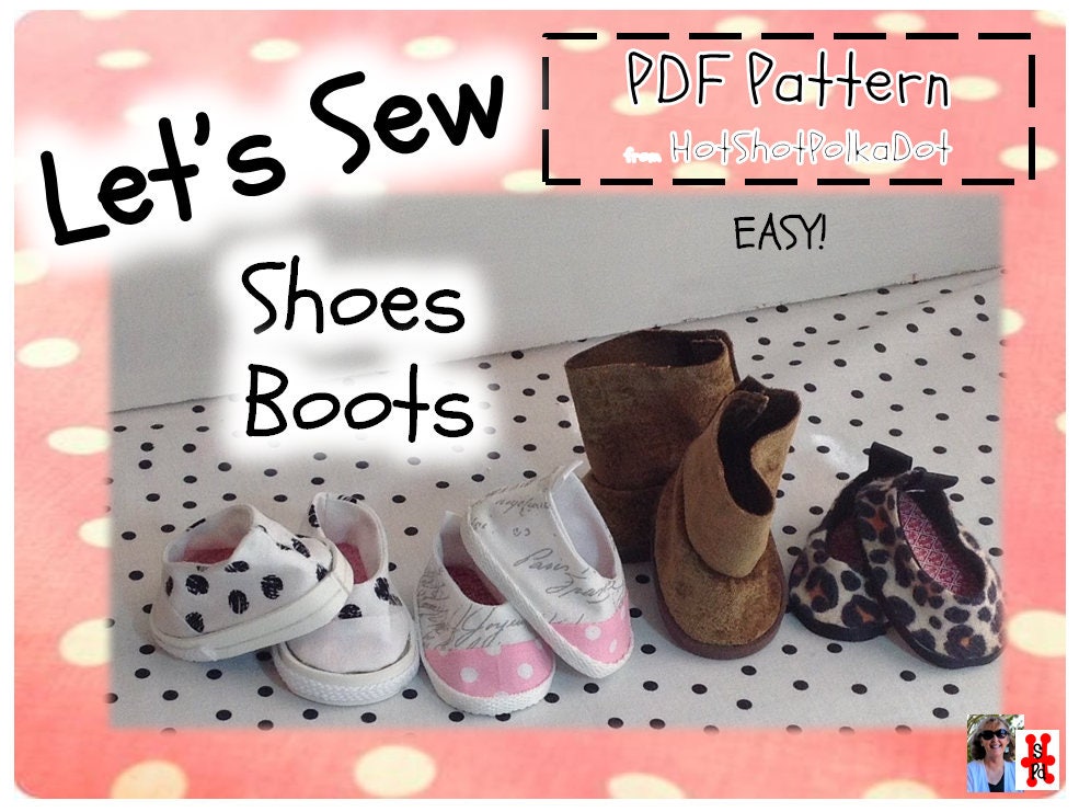 Patterns for 18 Inch Doll Shoes and Boots Video Instructions Etsy