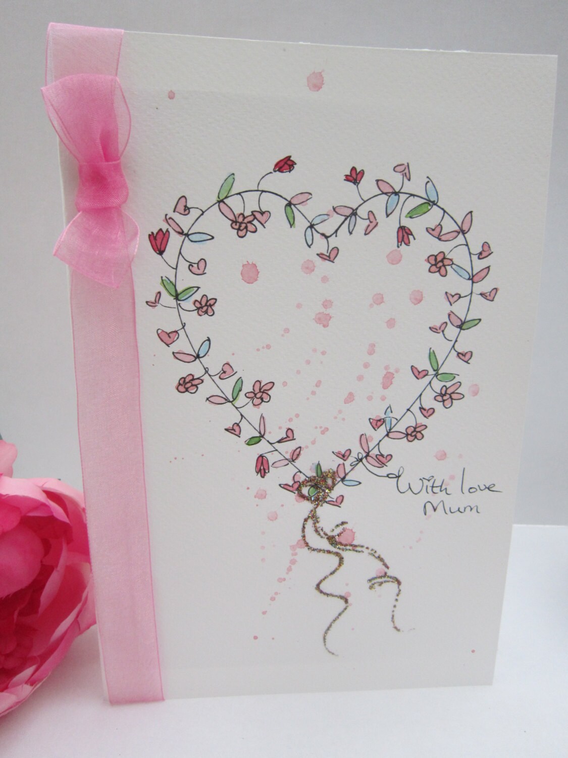 Mum Birthday Card Watercolour Card Handmade Card Mum Card - Etsy UK