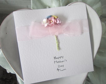 Spring Posy, Mother's Day card, paper flowers, Mothering Sunday, mum card, wife card, handmade card, flowers card, Mothers Day, mum gift