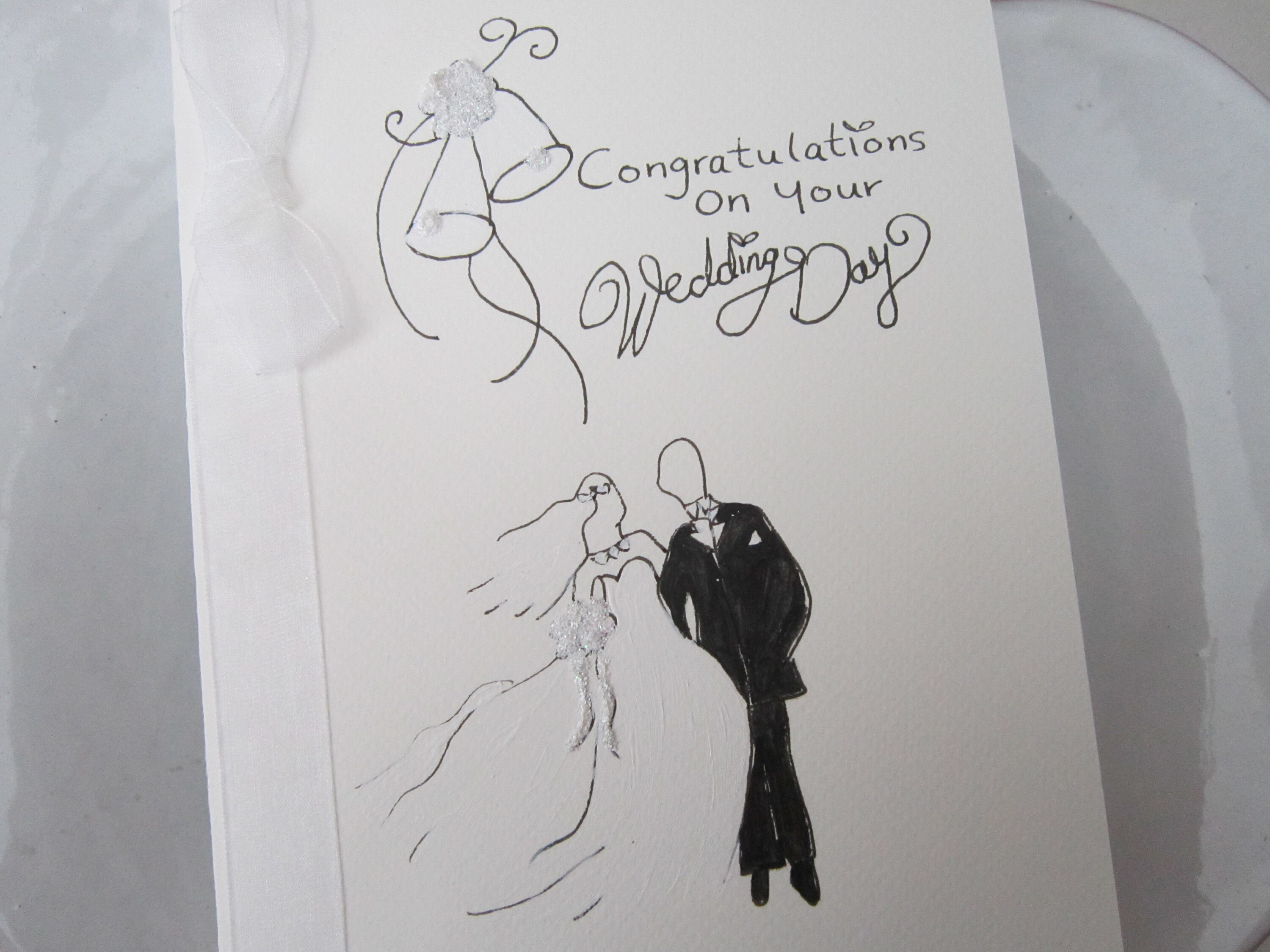 Wedding Bells Hand Painted Card Wedding Day Card Son Card - Etsy