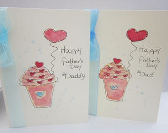 Father's Day, Daddy card, Dad Card, Father's Day Card, watercolour card, hand painted card, special dad card, special father's day card