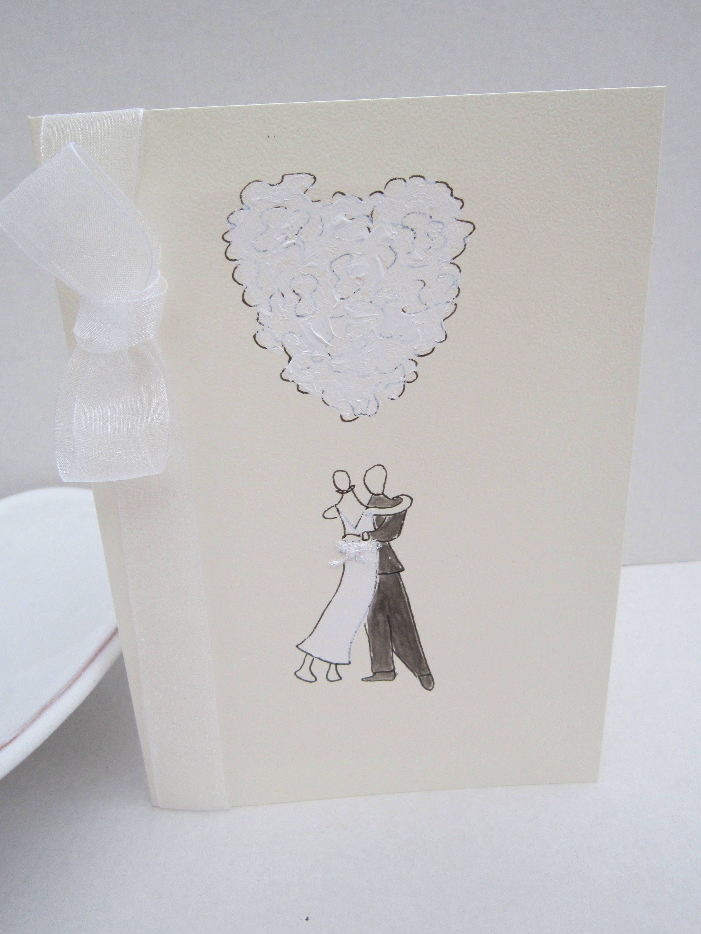 Hand Painted Wedding Card Engagement Card Anniversary Card Etsy UK