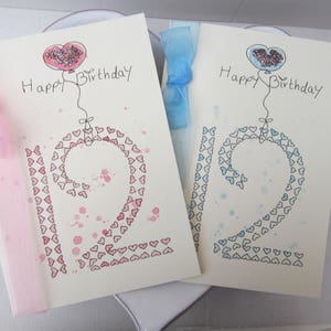 12e anniversaire, carte aquarelle, à personnaliser, carte de 12e anniversaire, peinte à la main, carte fille, cartes enfants, cartes enfants, carte d'anniversaire