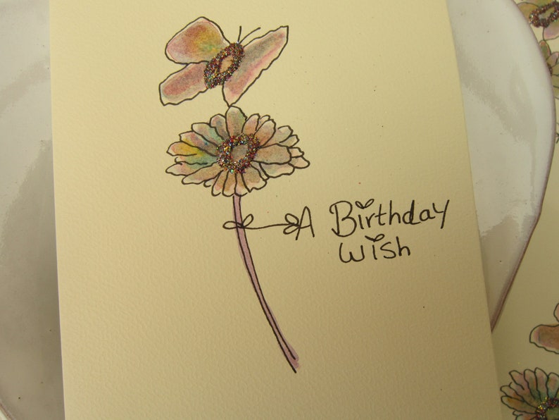 Set of cards watercolour original watercolour cards flower cards butterfly cards birthday pack cards birthday cards pack of cards