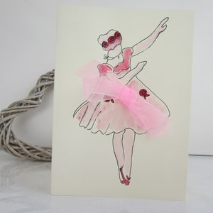 Ballet card, Granddaughter card, watercolour card, ballerina birthday card, ballerina, Degas, daughter card, personalised card, ballet gift