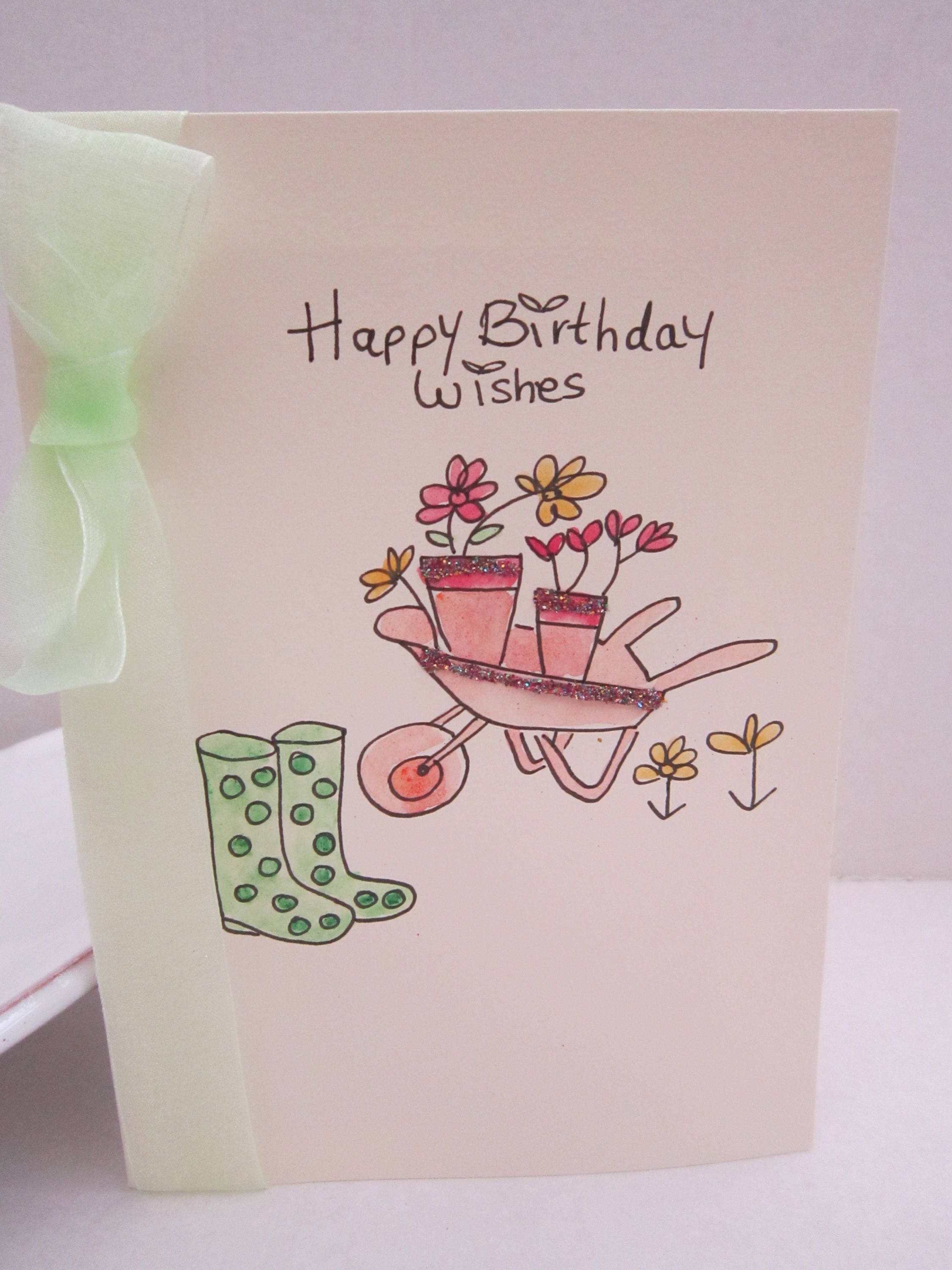 Gardening Card Watercolour Card Birthday Card Wife Card - Etsy Israel