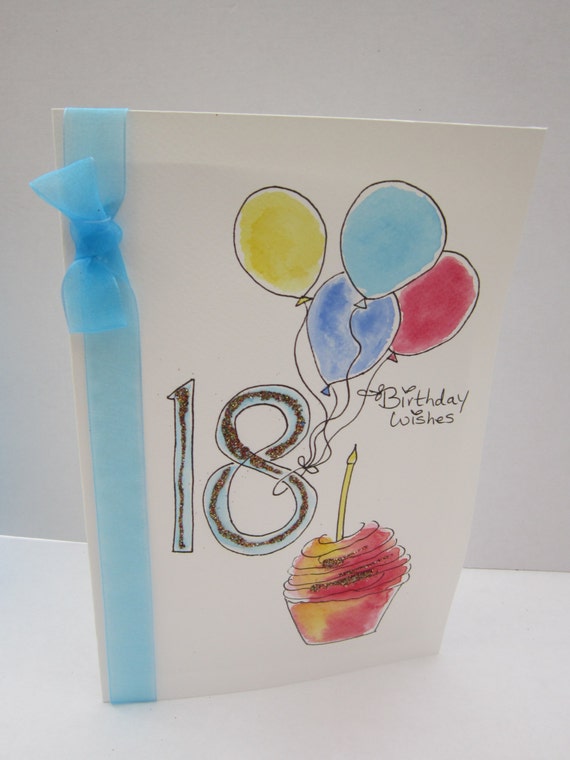 Special 18th Birthday Watercolour Card Son 18th Card Nephew