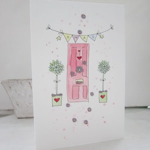 Carte de Noël aquarelle, carte de Noël, carte de mari, carte de femme, carte de fille, carte de fils, grande carte de Noël, carte peinte à la main, carte faite main