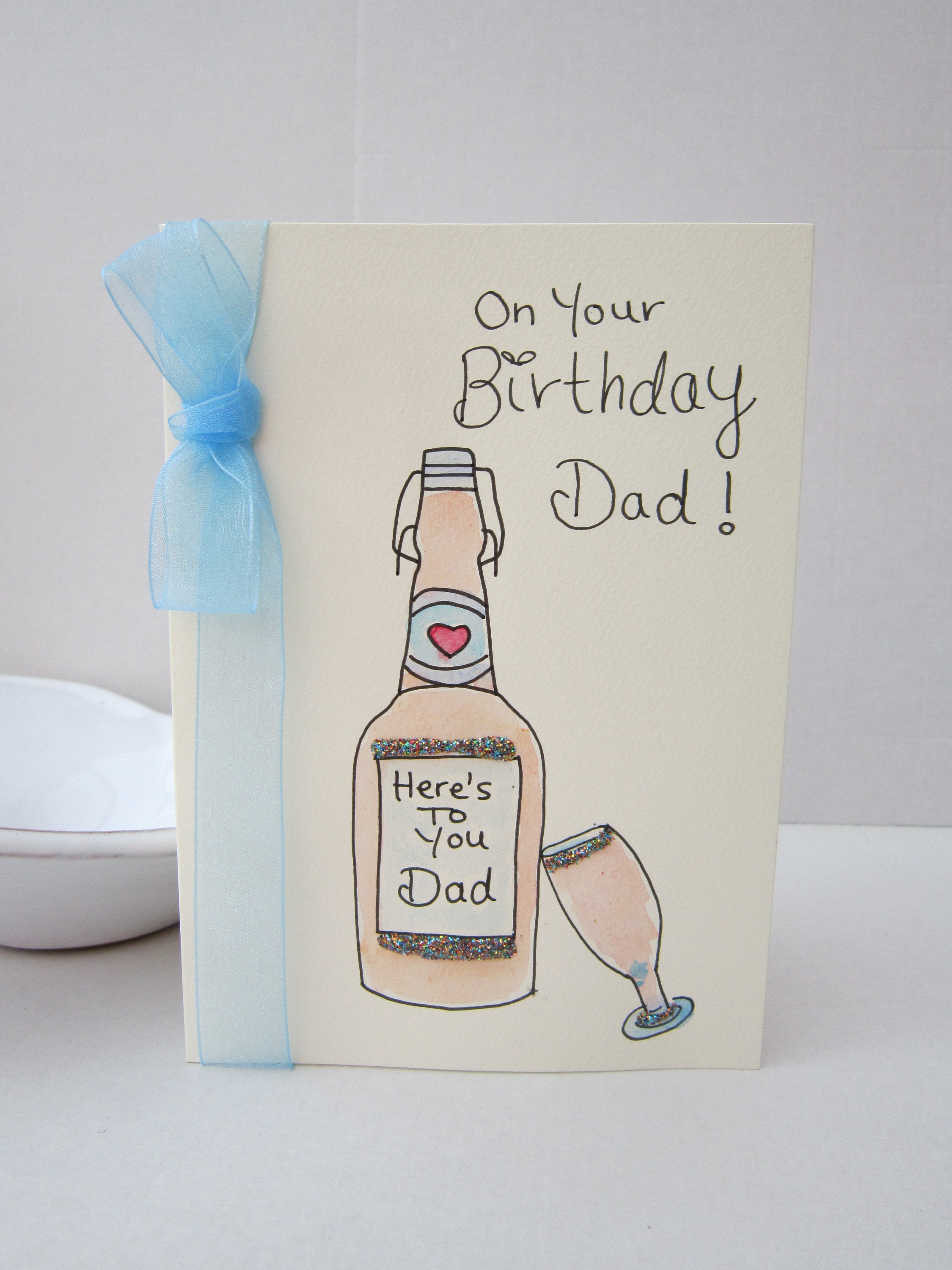 Dad Birthday Card Watercolour Card Dad Card Birthday Card - Etsy Norway