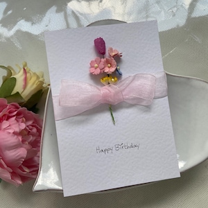 Bouquet, carte d'anniversaire, fleurs en papier, carte faite main, carte de fleurs, carte d'anniversaire pour femme, carte d'anniversaire pour fille, carte personnalisée, carte souvenir