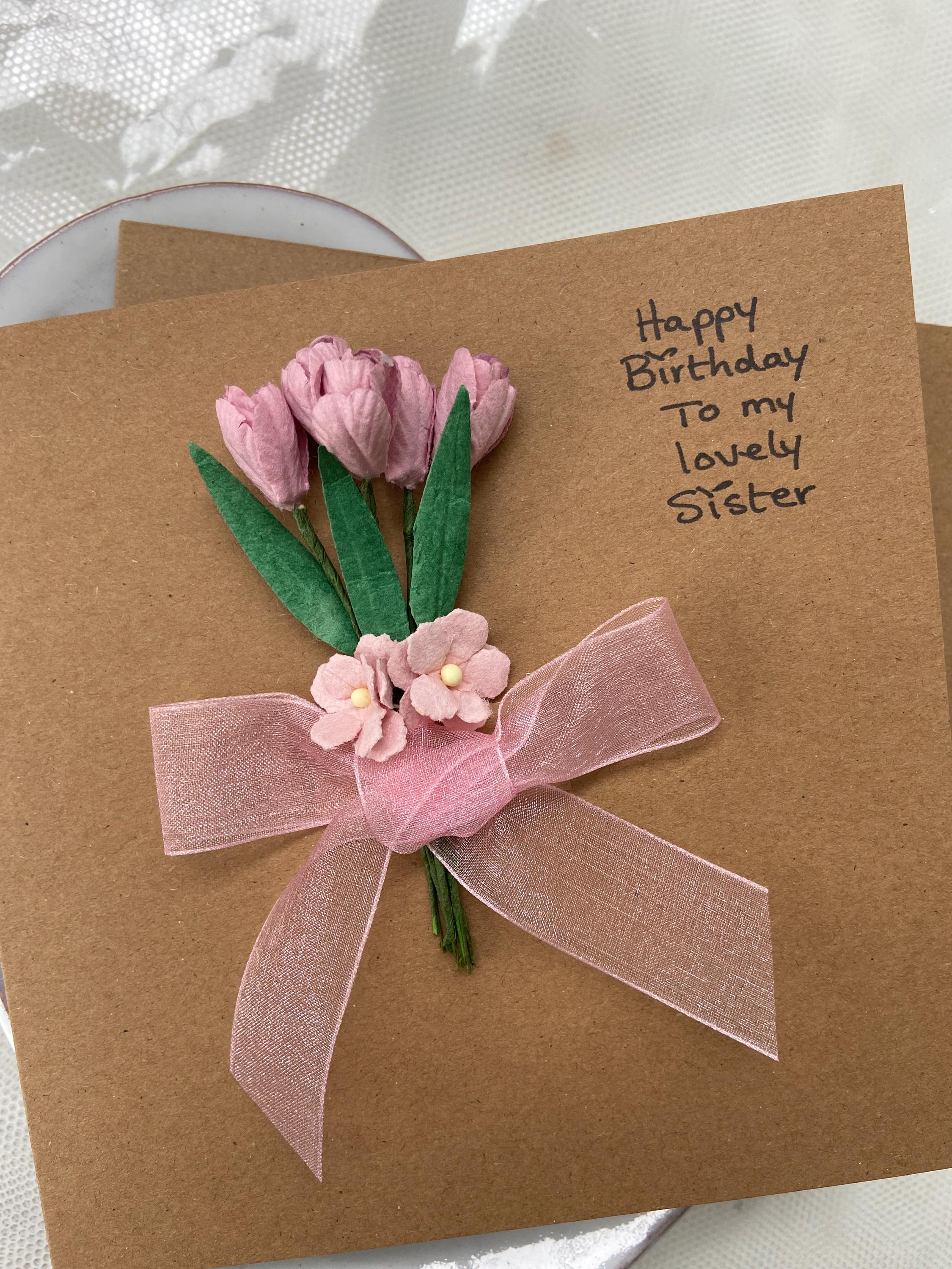 Artery8 Grußkarte – Vivid Orange Tulpen, Floraler Ölgemälde-Stil, Blanko-Innenteil
