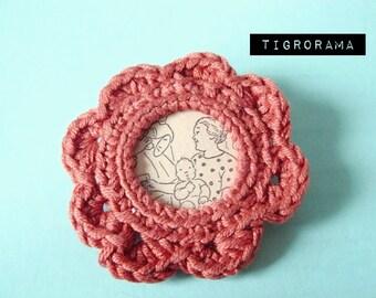 broche de gancho retro naranja