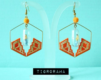 aretes criollos retro diamante futuro coral