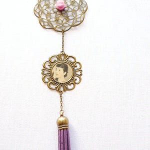 vintage sautoir necklace series &quot;photo novels&quot;