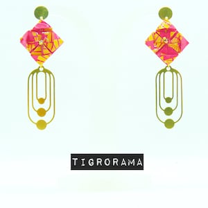 orecchini zen origami rosso loto e senape