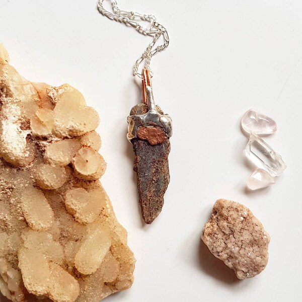 Australian Kyanite Crystal Pendant, Native Copper,  Ethically Sourced, Healing, Magical, Organic, Earthy Grounding, Crystal Charm, Gemstone