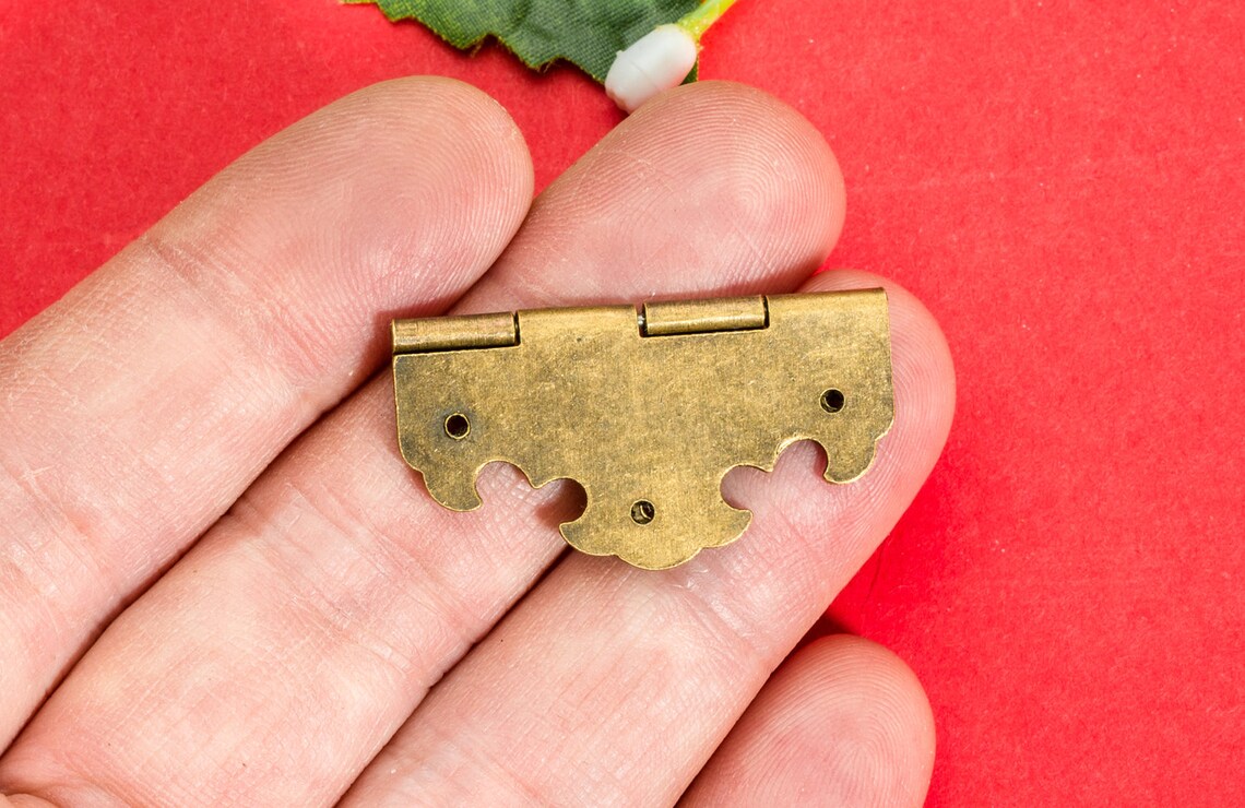 Pair of Retro Chinese Hinges Bronze Copper Blinds Décor Etsy