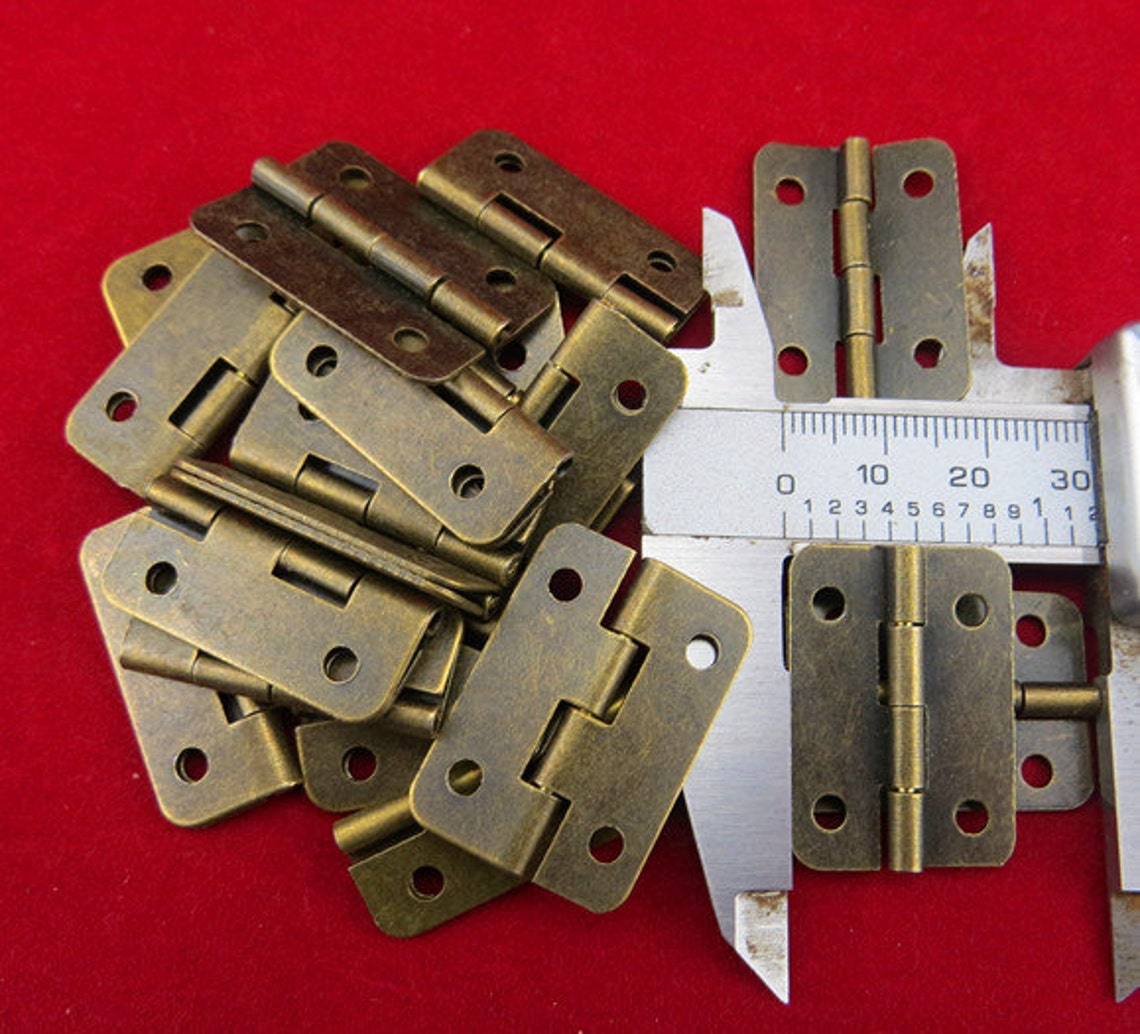 10 vintage thickening hinges metal wooden gift cigar box Etsy