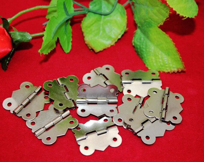 10 Bronze Eye Hinges Classic Iron Flat Degree Wooden Gift Etsy