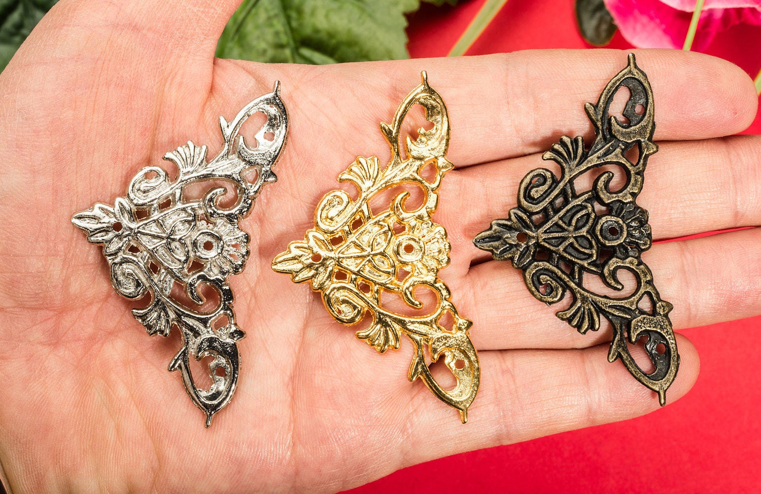 8 Triangle Corner Plates Retro Century Accent Trim Etsy