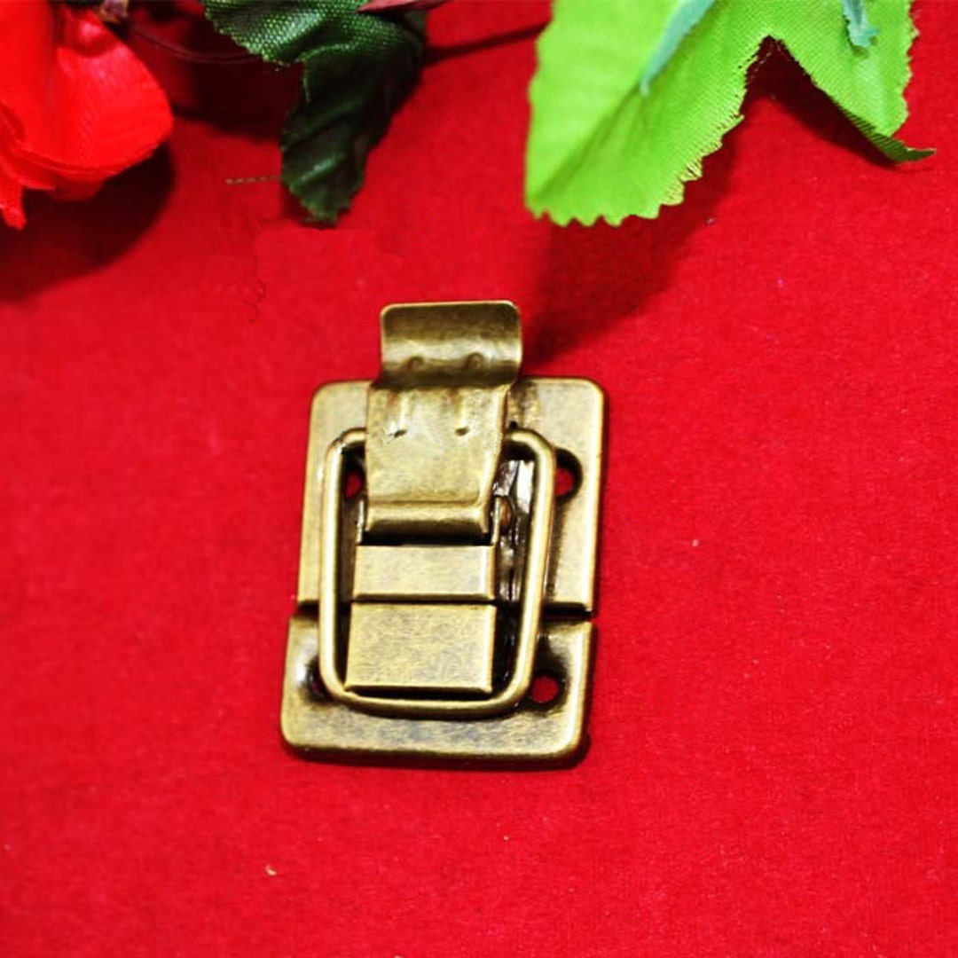 4 Classic Gift Box Hasps Antique Metal Lock Catch Latches Etsy
