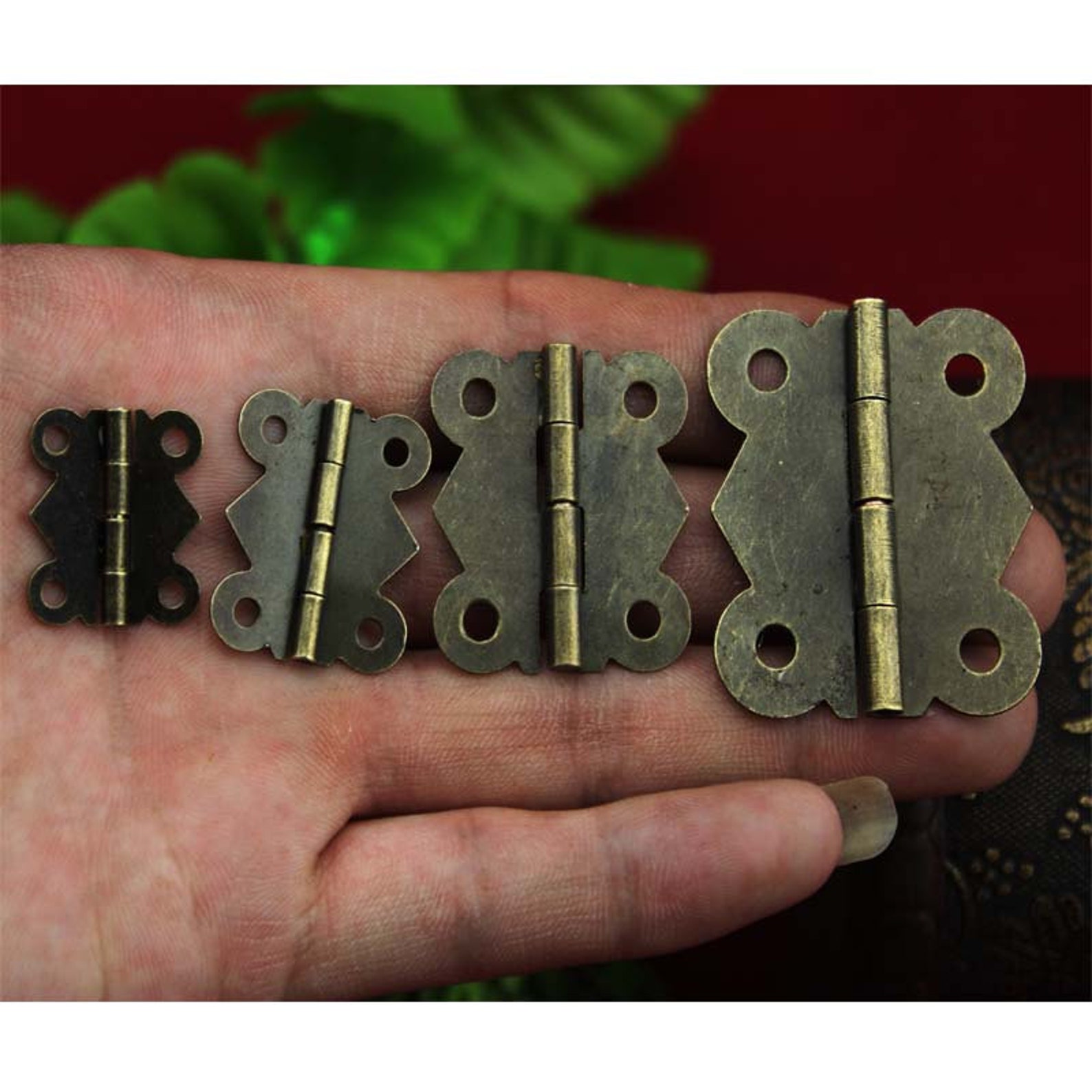 20 classic butterfly hinges metal bronze flat cigar gift Etsy