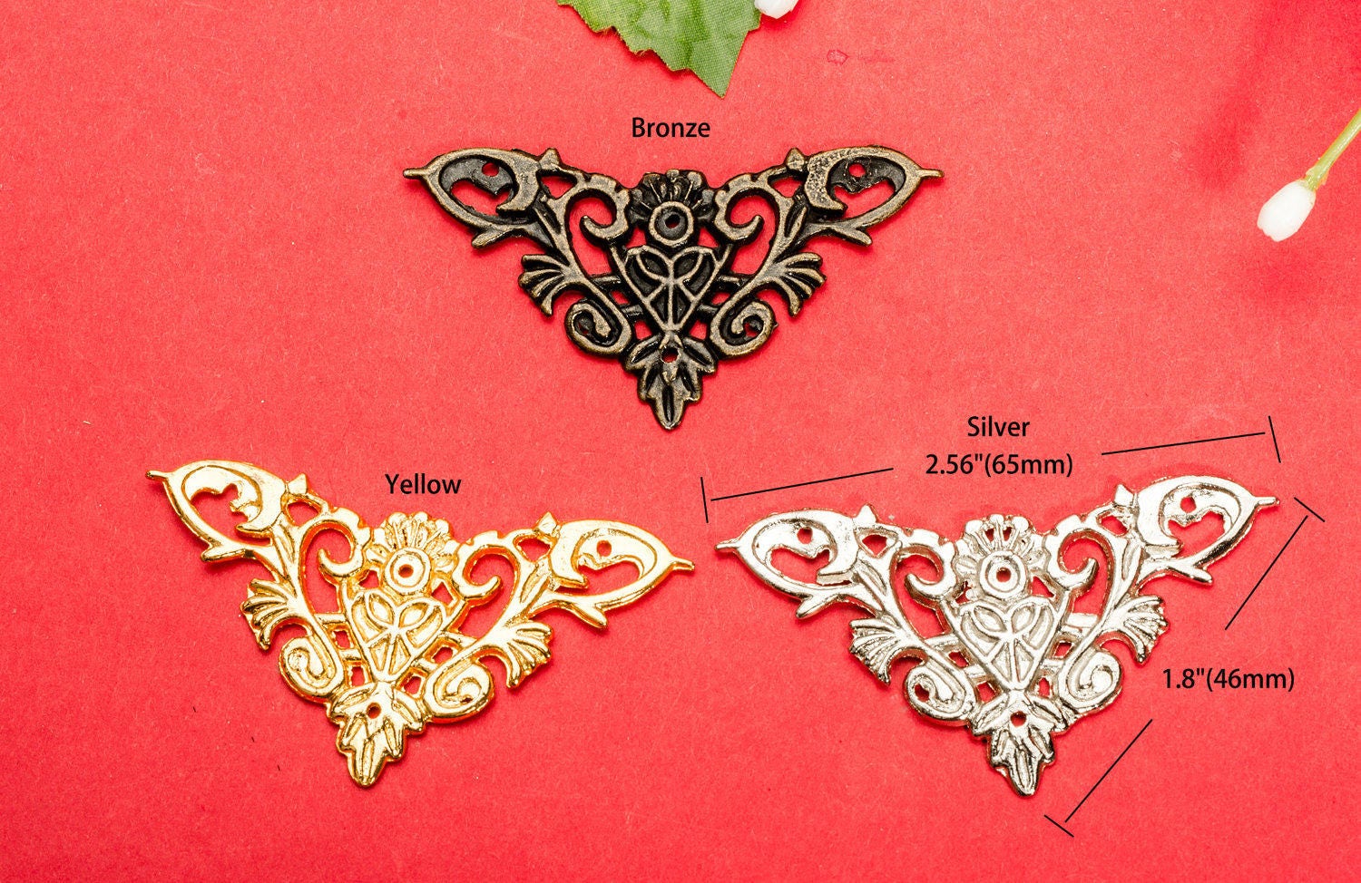 8 Triangle Corner Plates Retro Century Accent Trim Etsy