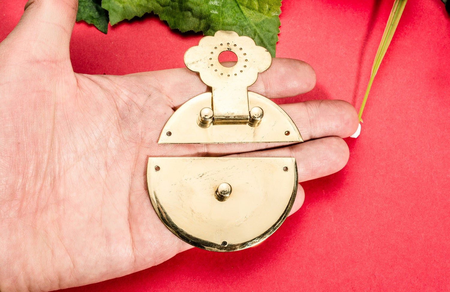 Brass Round Latch Yellow Classical Senior Chest Glossy Hasp Etsy