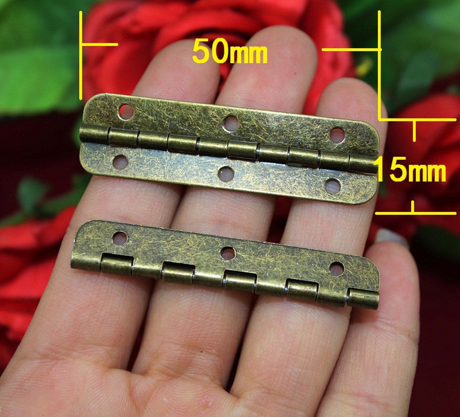 10 Long Continuous Hinges Vintage Bronze Iron 180 Degree Etsy
