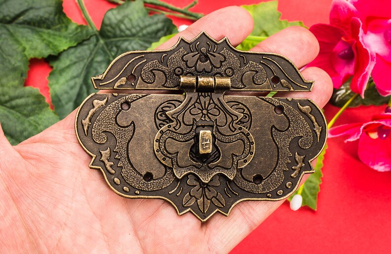 Classic Box Hasp Lock Catch Alloy Latches Wooden Chest Etsy