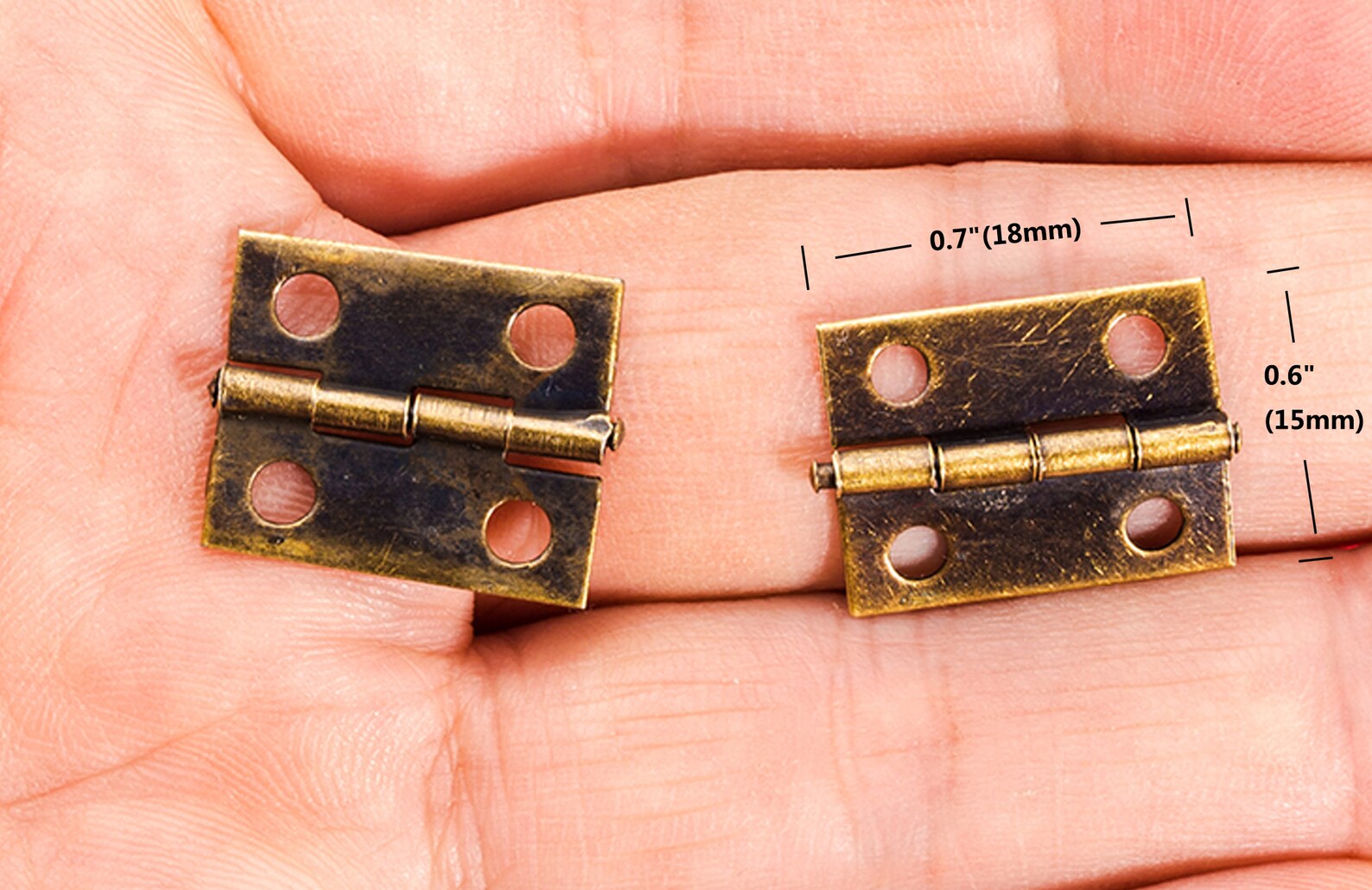 20 Mini bisagras para ojos Caja de bronce de angulo recto | Etsy