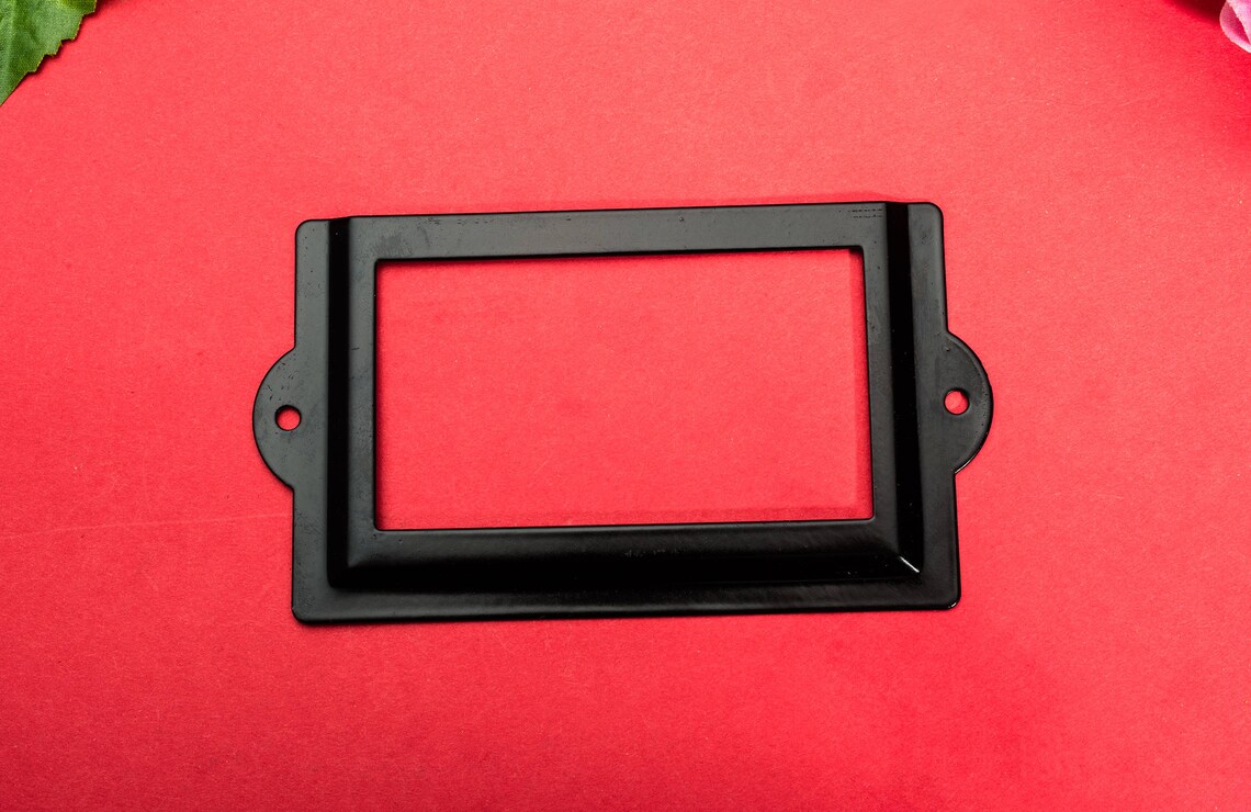 Pair of Black Frames Holder Tags Iron Office Library Chest Etsy