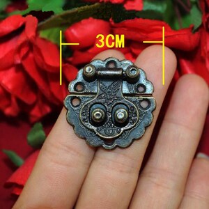 4 Bird Pattern Latch Jewelry Box Classic Round Hasp Iron Lock Catch Leather Suitcase Buckle Clasp 1.230mm h34 image 5