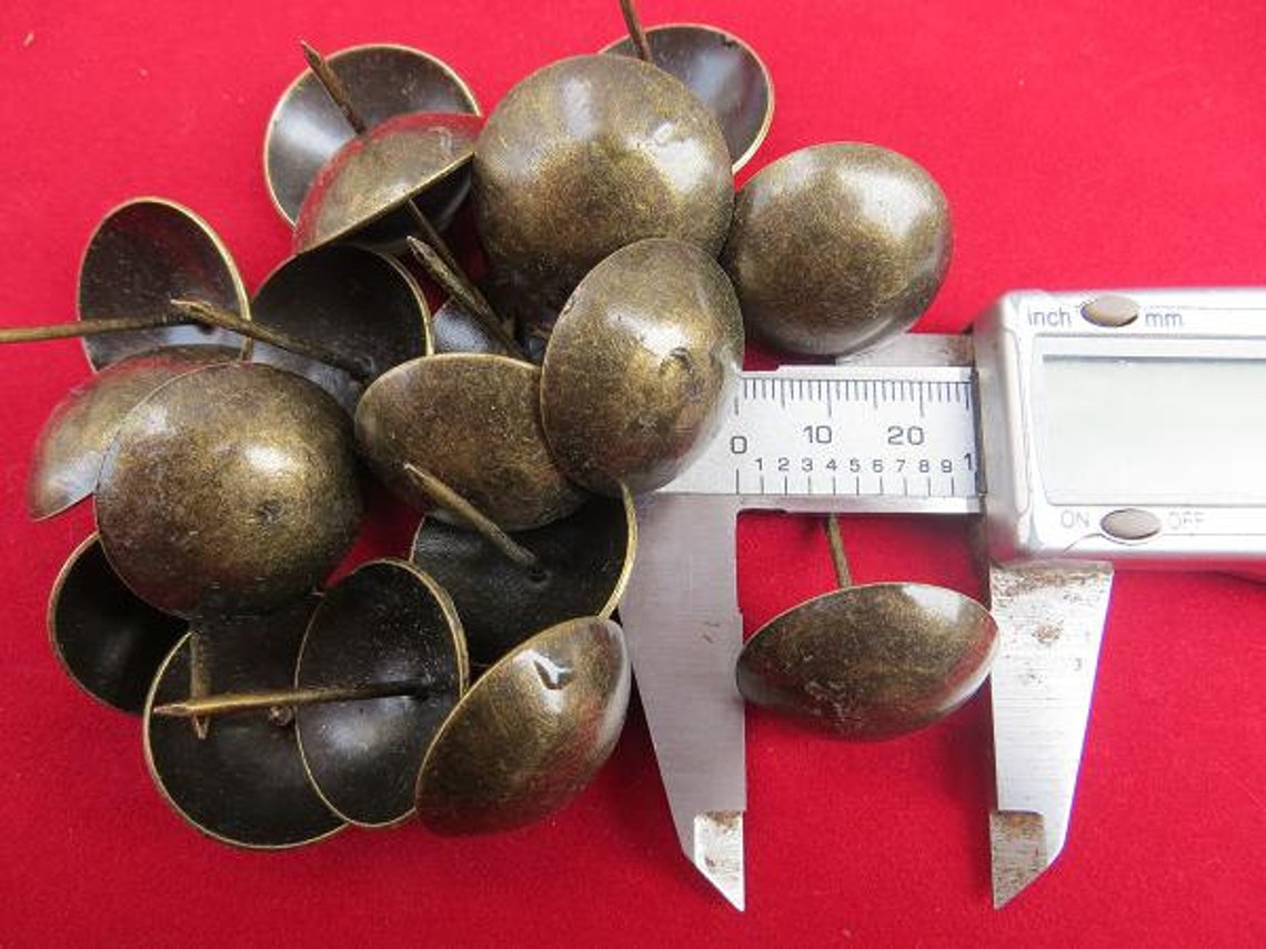 20 Push Pins Classical Sofa Stud Round Head Bronze Color Etsy
