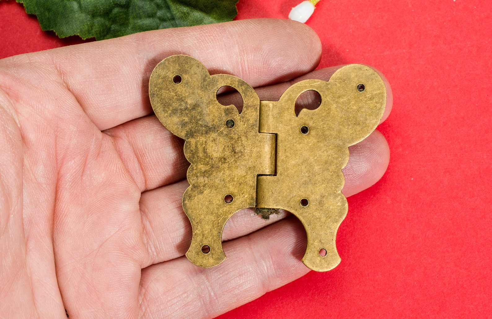 Butterfly Brass Hinges Retro Chinese Bronze Chest Catch Etsy