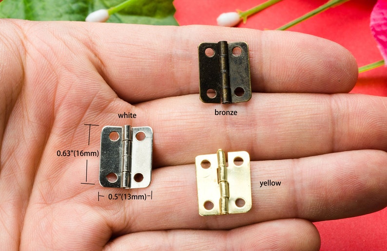 20 Mini Hidden Hinges Rounded Edge Iron Box Chest 180 Degree Etsy