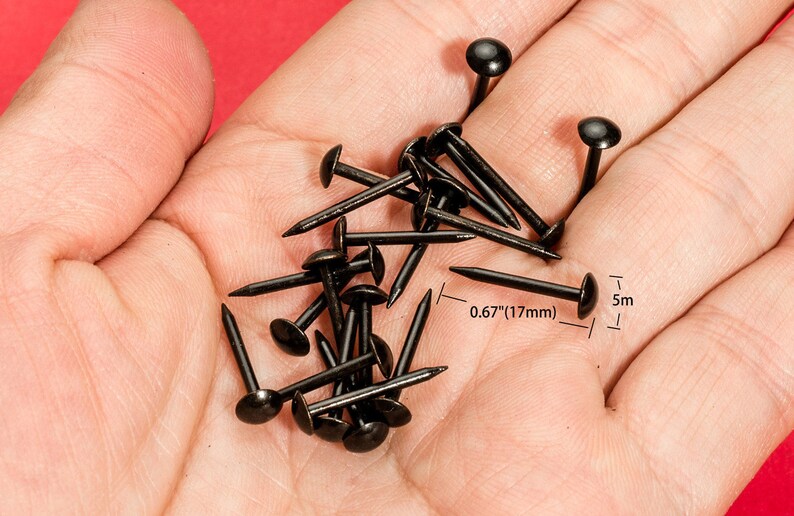 Black Finish Nails Round Head Upholstery Iron Décor Safa Etsy