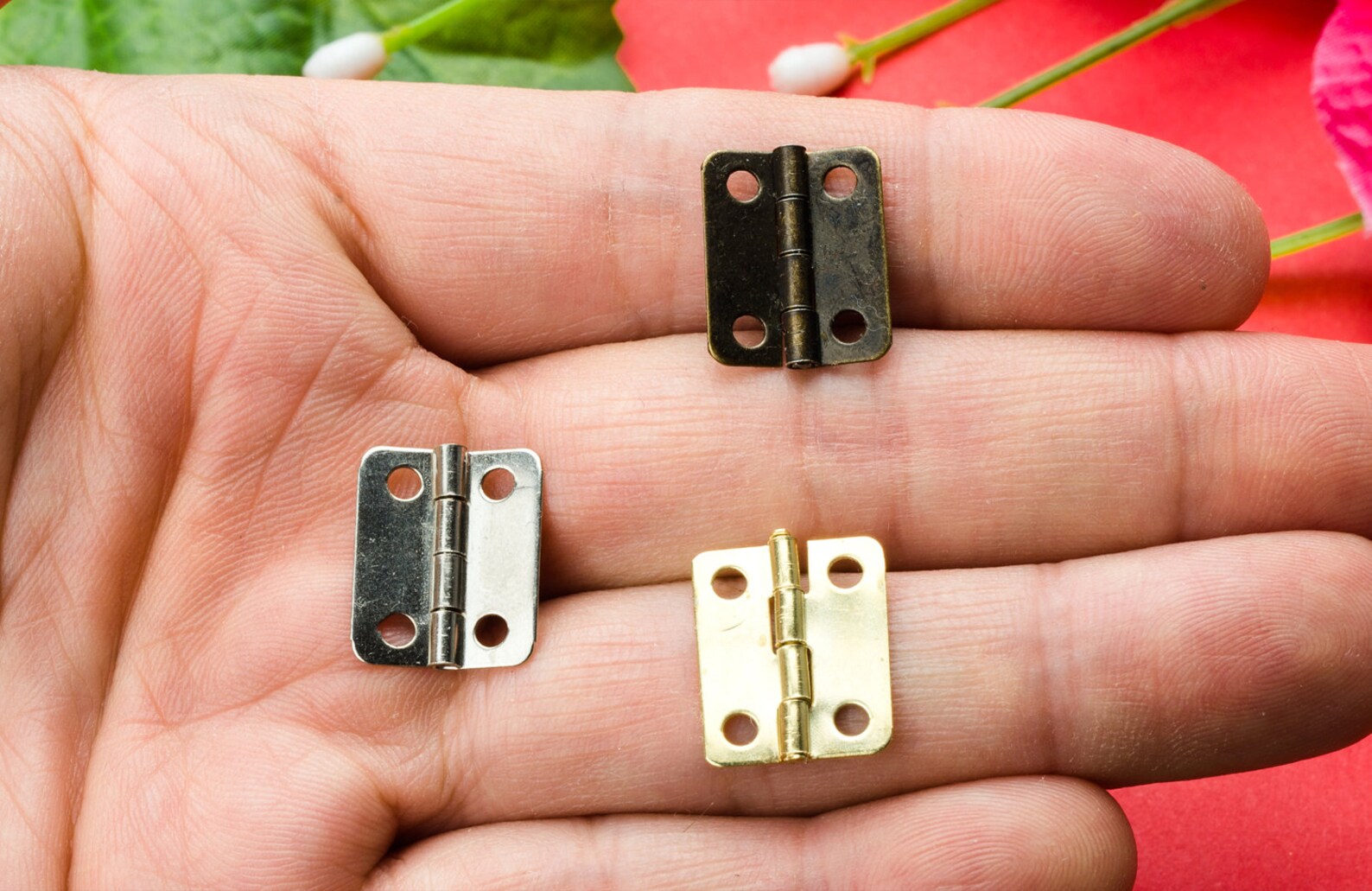 20 Mini Hidden Hinges Rounded Edge Iron Box Chest 180 Degree Etsy