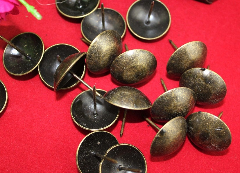 20 Push Pins Classical Sofa Stud Round Head Bronze Color Etsy