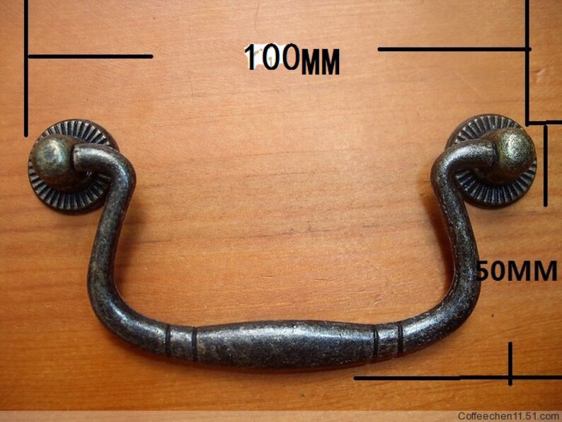 Vintage Drop Pulls Bureau Knobs Furniture Drawer Etsy