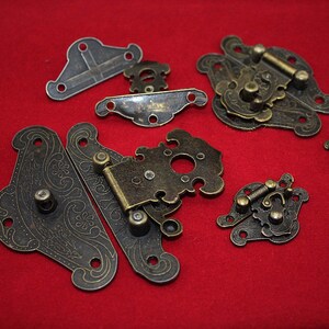 Restoring Ancient Swing Hasp Jewelry Wooden Box Lock Catch Latches For Journals Buckle Clasp Hardware Five Size1.13.3 h8 image 2