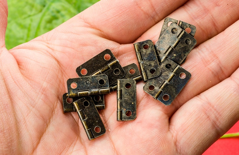 20 Mini Hidden Hinges Rounded Edge Iron Box Chest 180 Degree Etsy UK