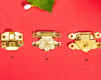 20 or petit moraillons - boîte Lock attraper verrous fer boucle règle fermoir matériel - trois Style 0.95"/1.46"(24/37mm) - h66