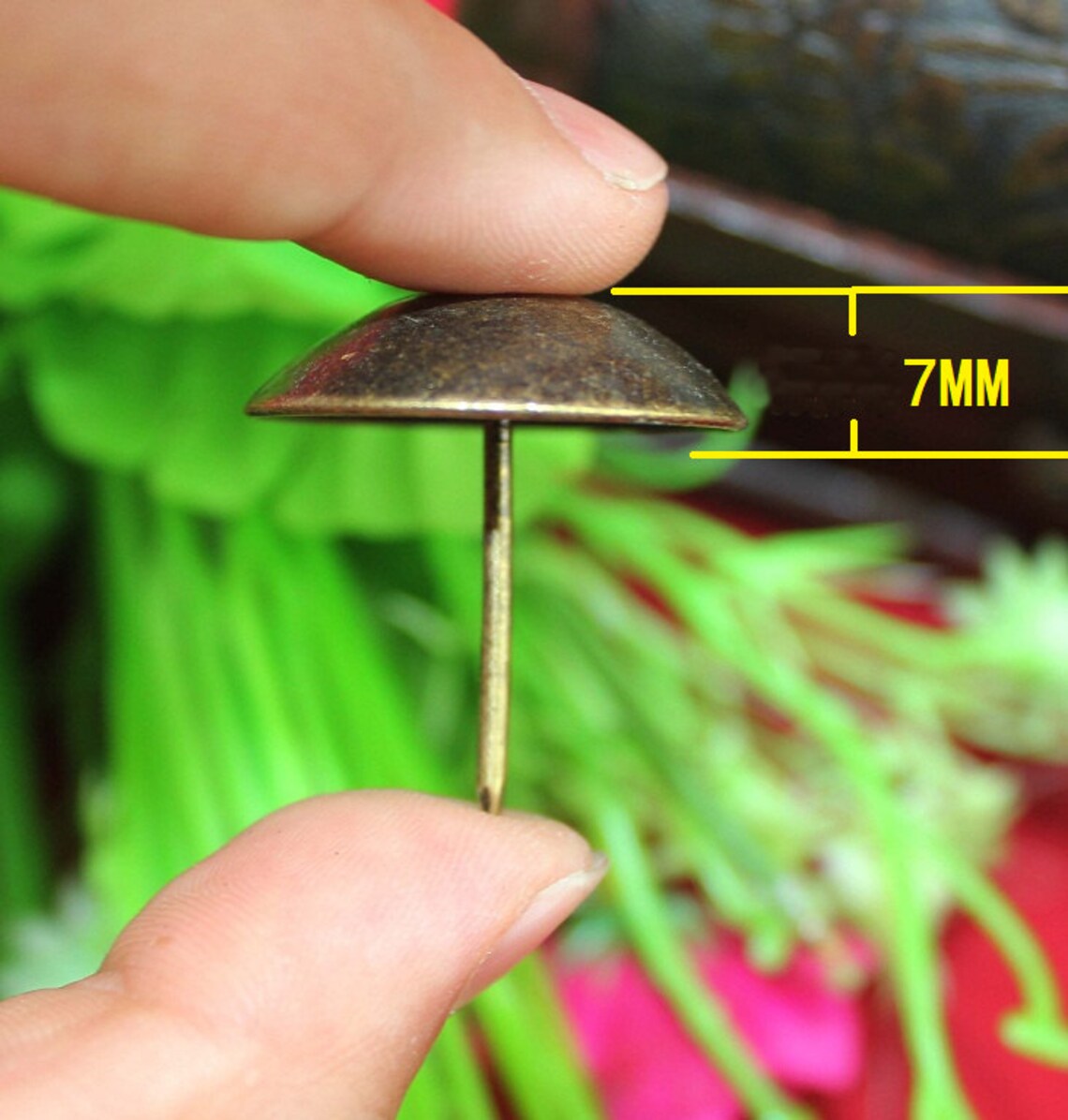 20 Push Pins Classical Sofa Stud Round Head Bronze Color Etsy