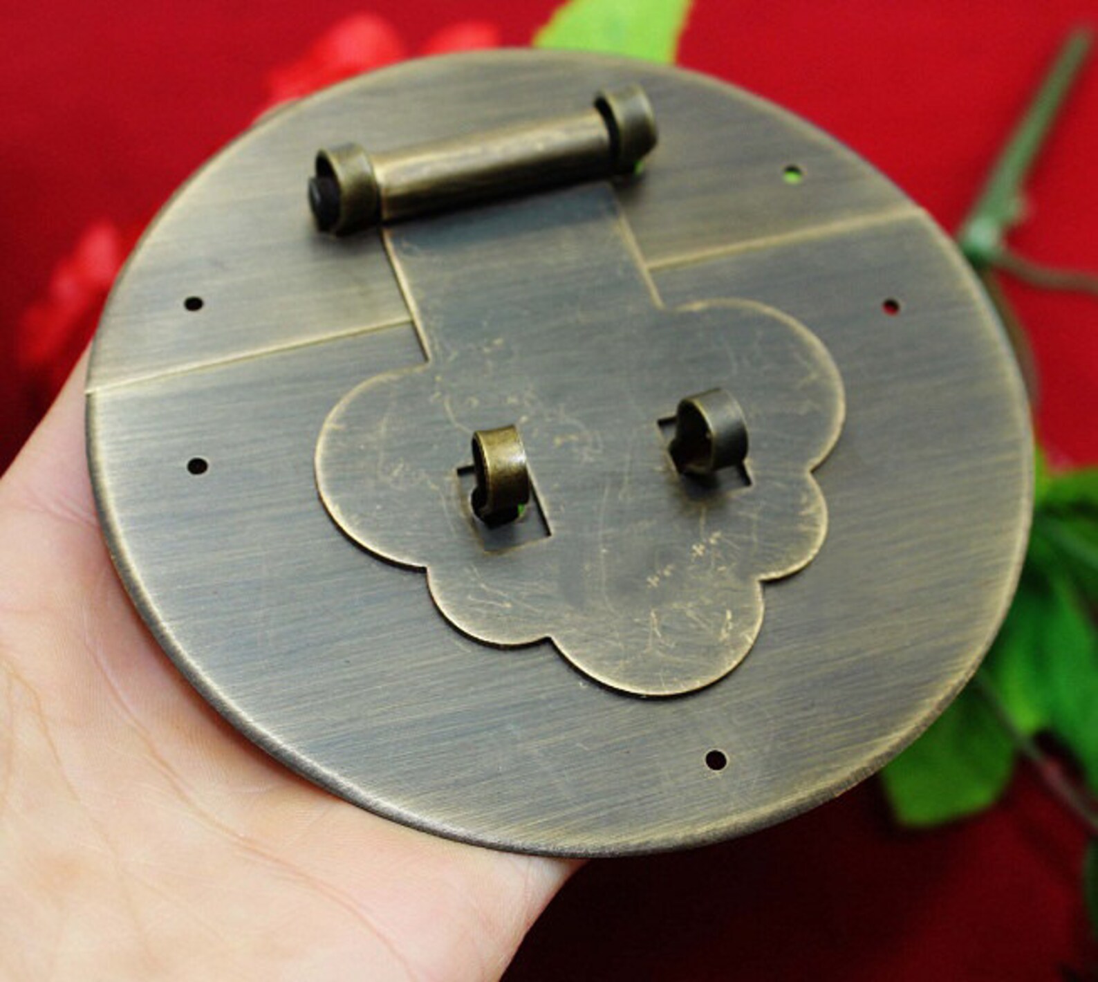 Brass Round Chest Hasp Vintage Lock Catch Latches for Wooden Etsy