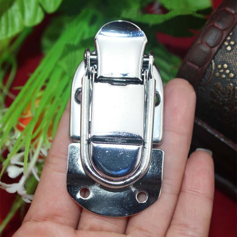 Tool Box Hasp White Chrome Ancient Iron Lock Catch Latches Etsy