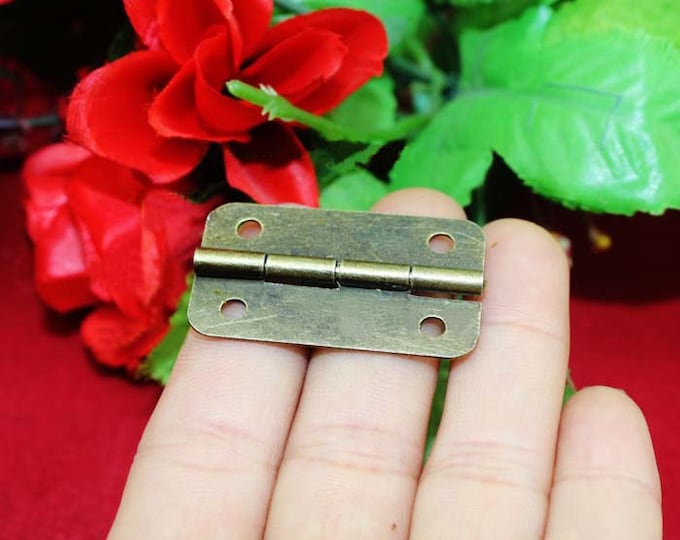 10 Bronze Eye Hinges Classic Iron Flat Degree Wooden Gift Etsy