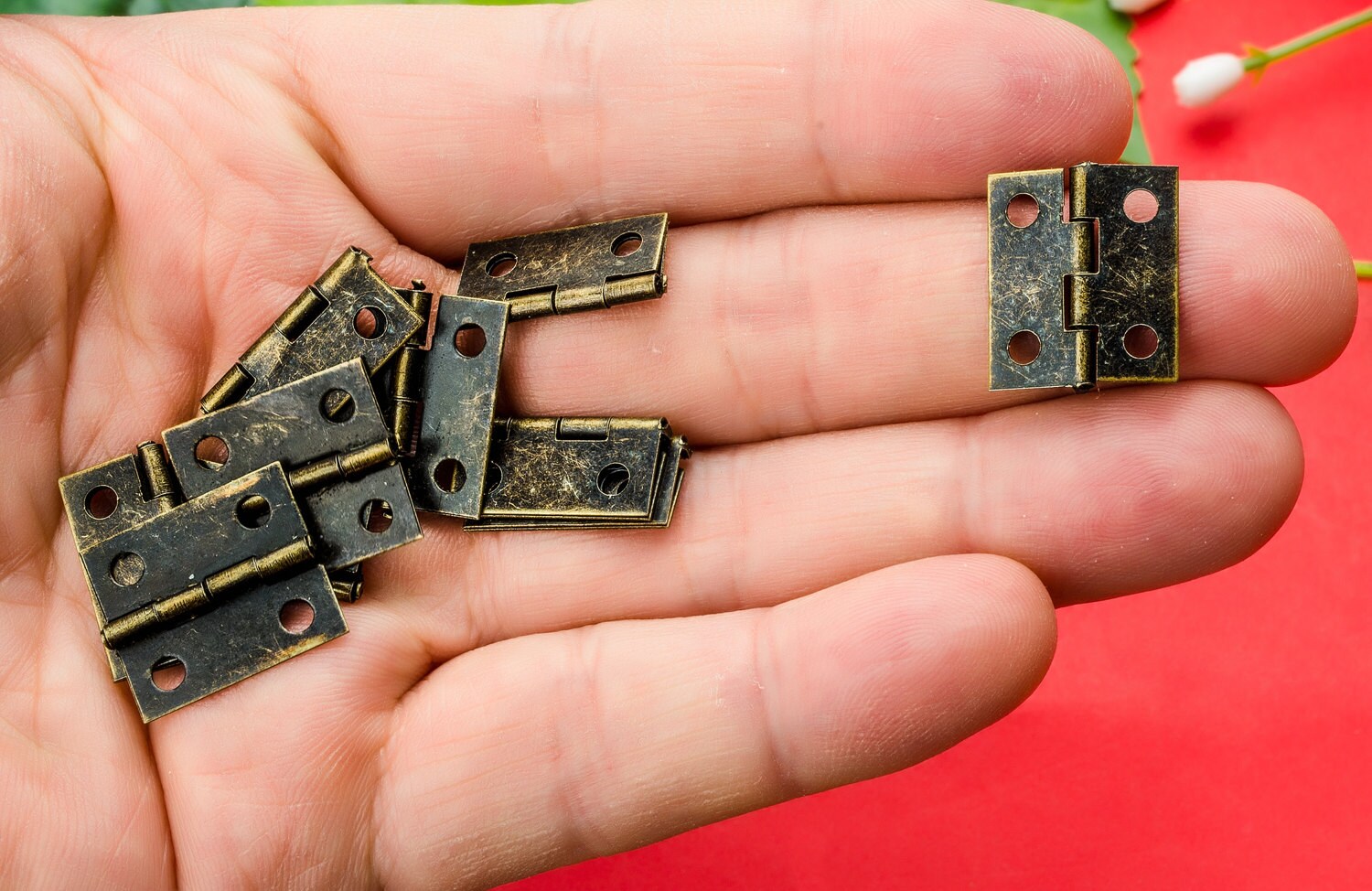 20 Mini Hidden Hinges Right Angle Iron Box Chest 180 Degree Etsy